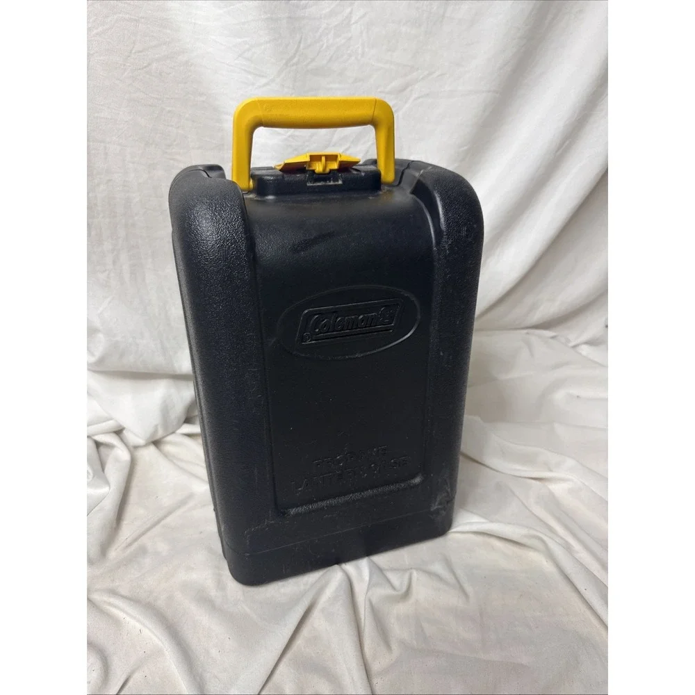 Coleman Dual Mantle Portable Green Propane Camp Lantern 5155 & Hard Case NEW